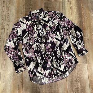 Vintage 90s Wrangler Western Button Down Long Sleeve Shirt